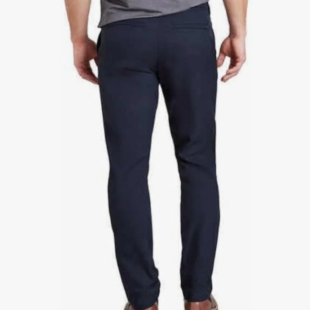 English laundry men size 36/32 straight leg flat front pants, black color (NWOT)